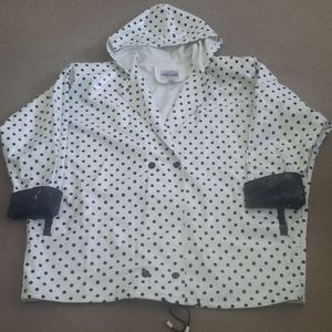 Vintage Polka Dot Vinyl Rain Coat
